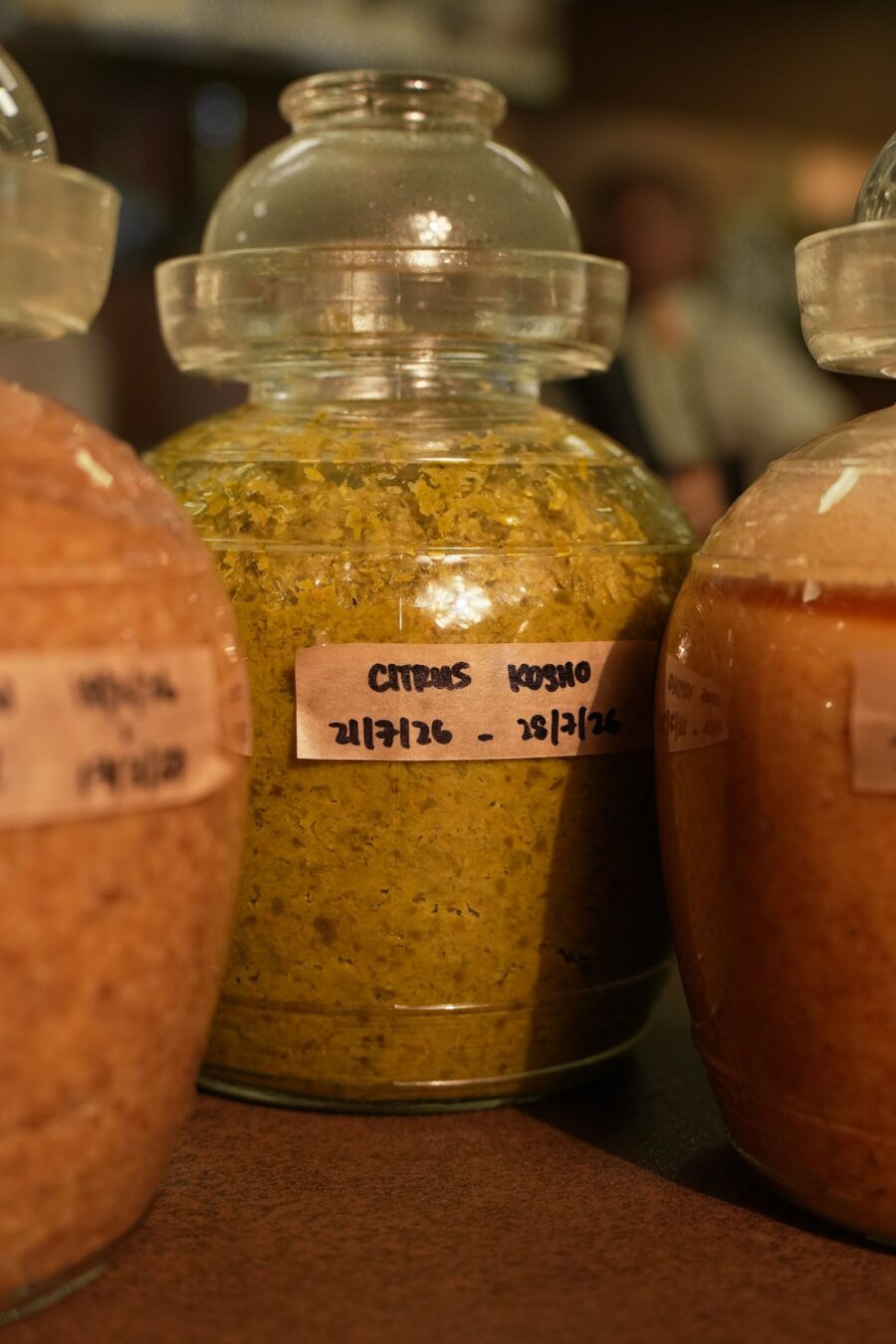 House fermentation jars at Liora