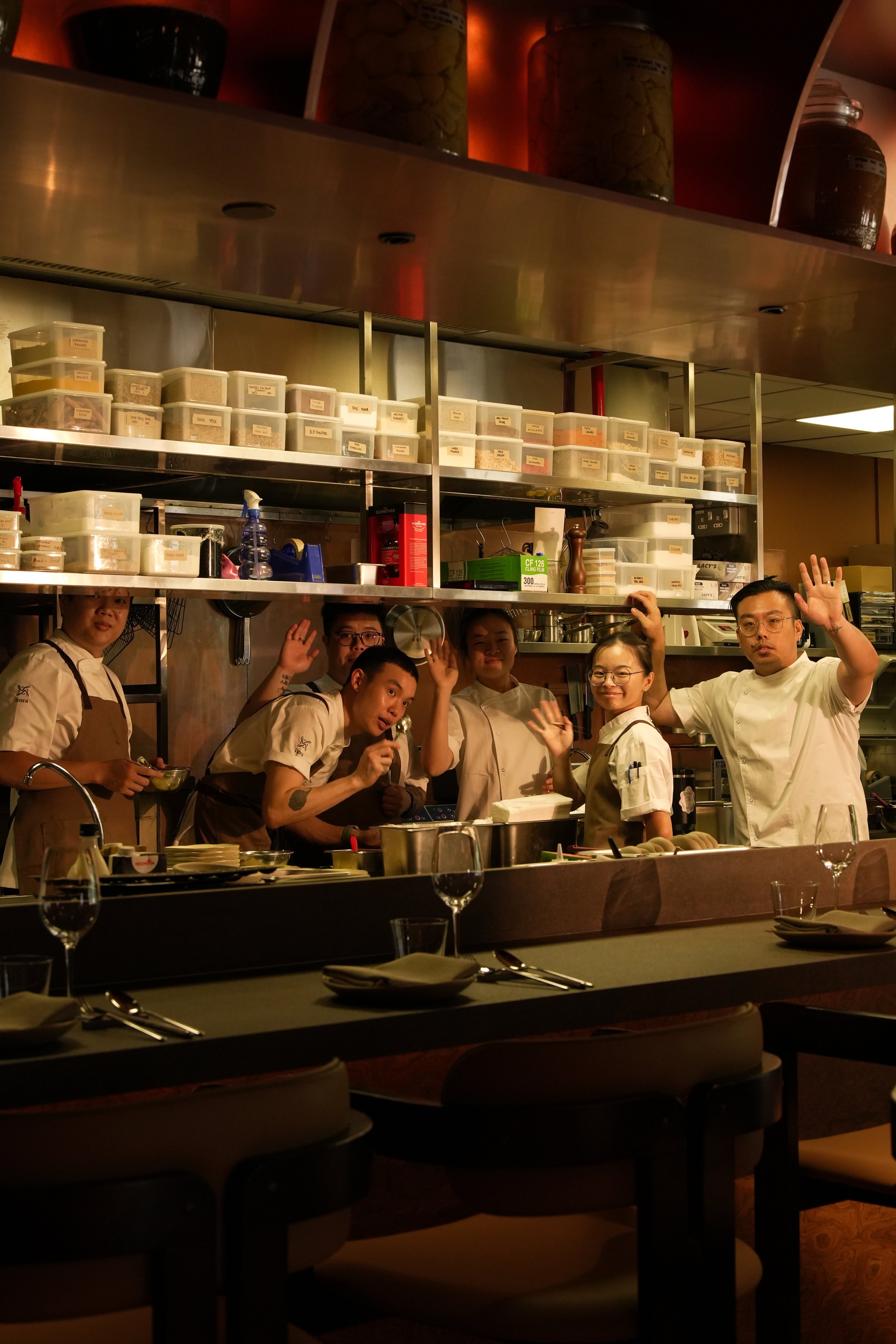 The dining room at Liora, Clarke Quay