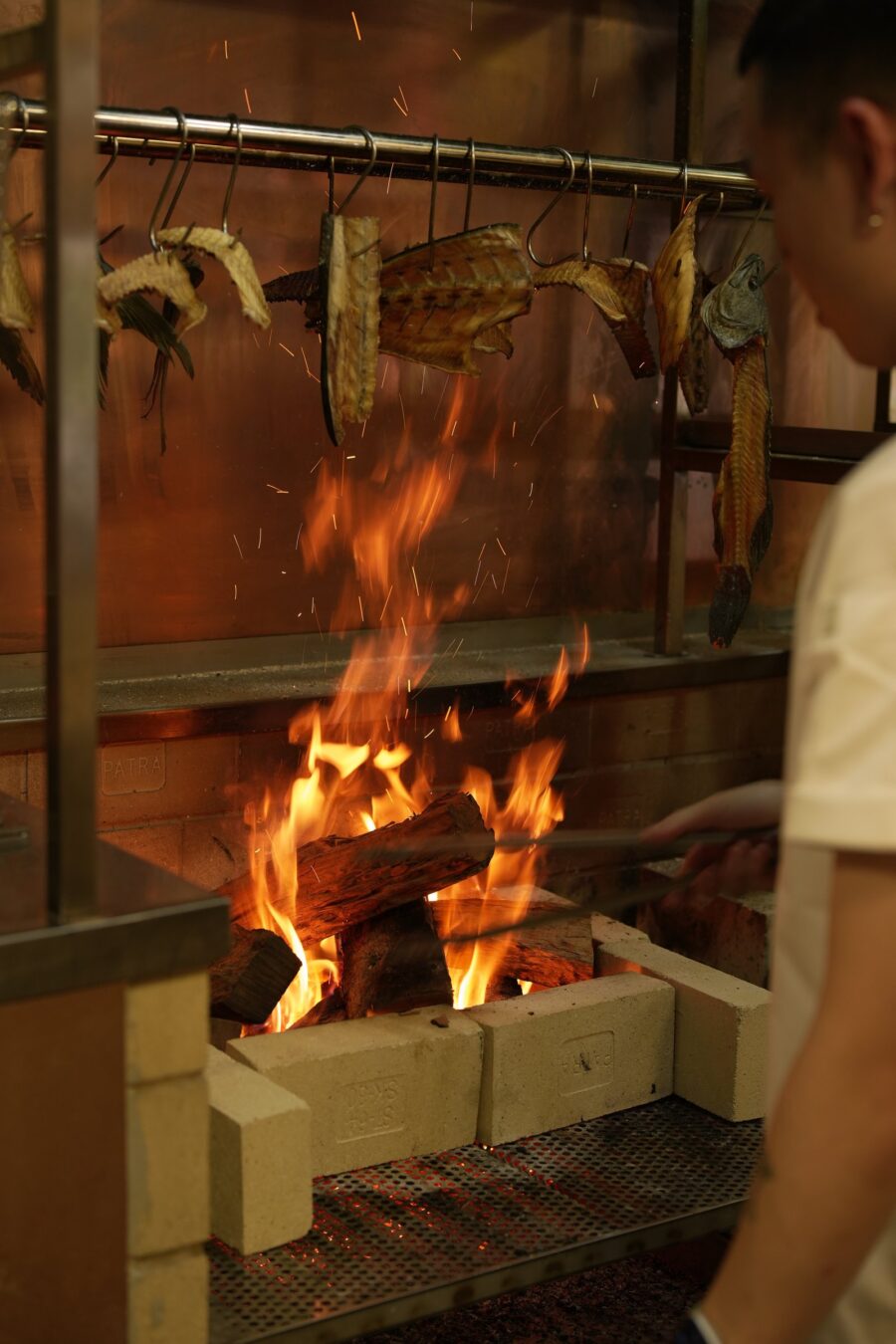 The woodfire grill at Liora
